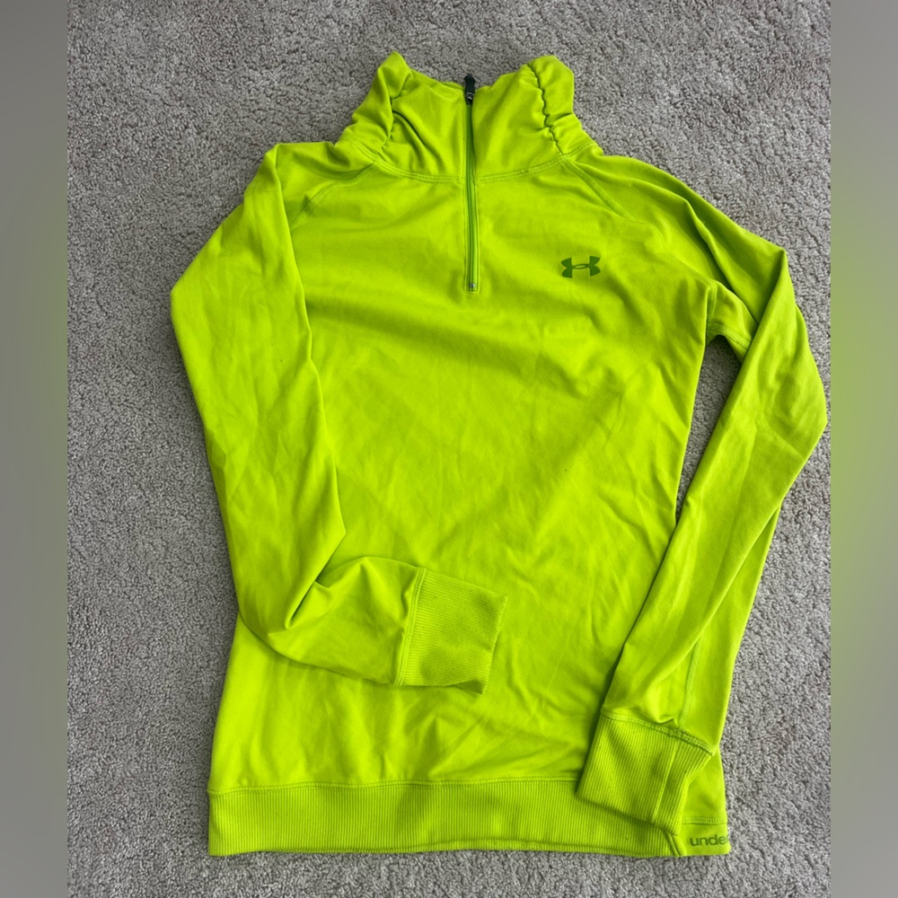 Under Armour Catalyst Cold Gear Bright Green Catalyst Quarter Zip